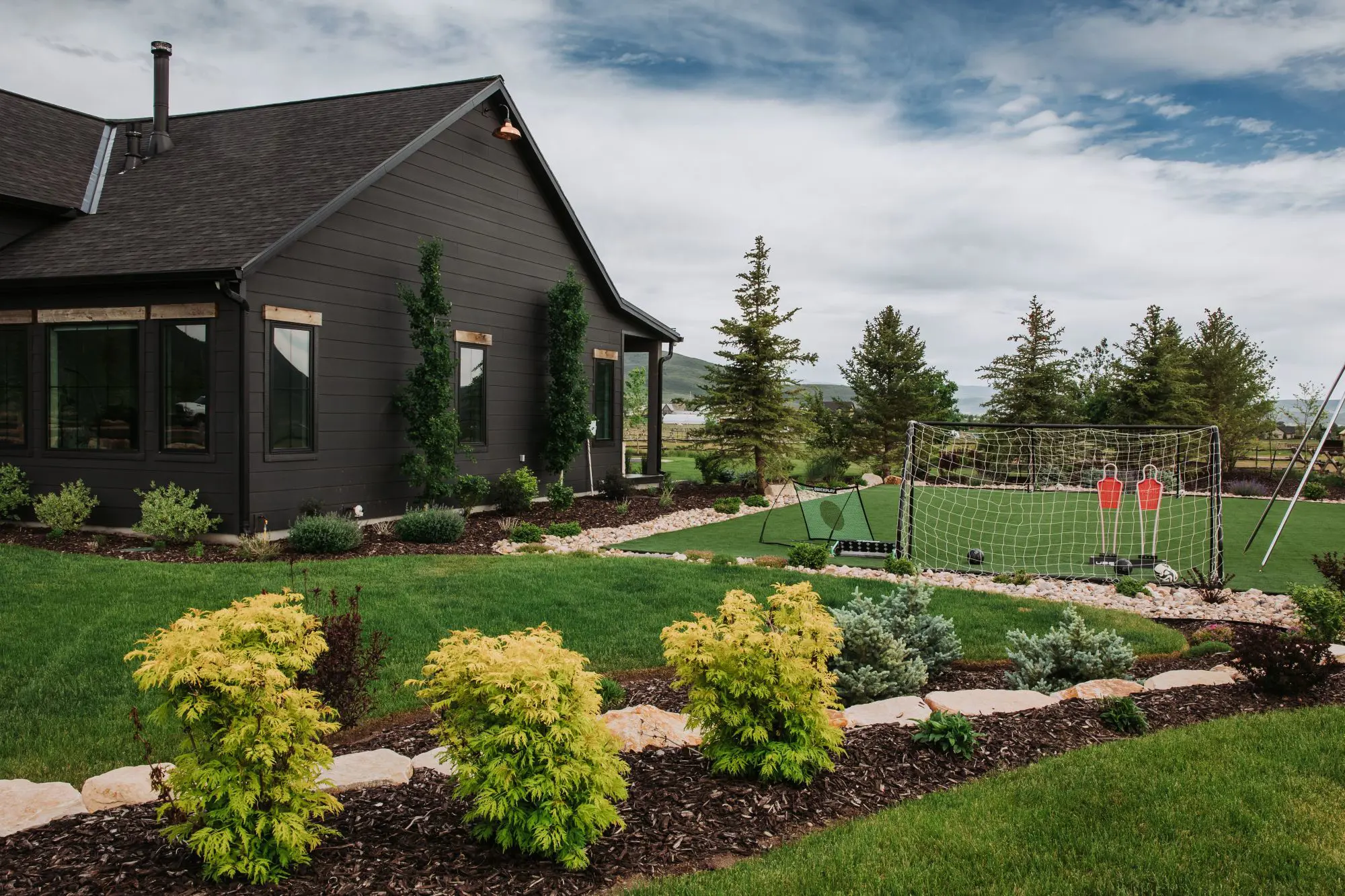 Soil preparation and grading for lawn installation